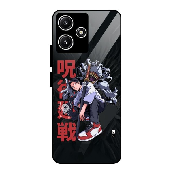 Yuta With Rika Glass Back Case for Poco M6 Pro