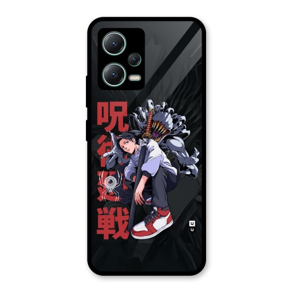 Yuta With Rika Glass Back Case for Poco X5