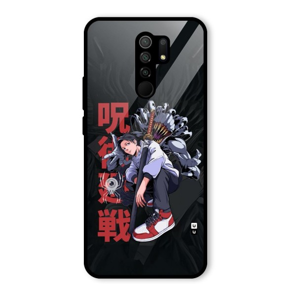 Yuta With Rika Glass Back Case for Redmi 9 Prime