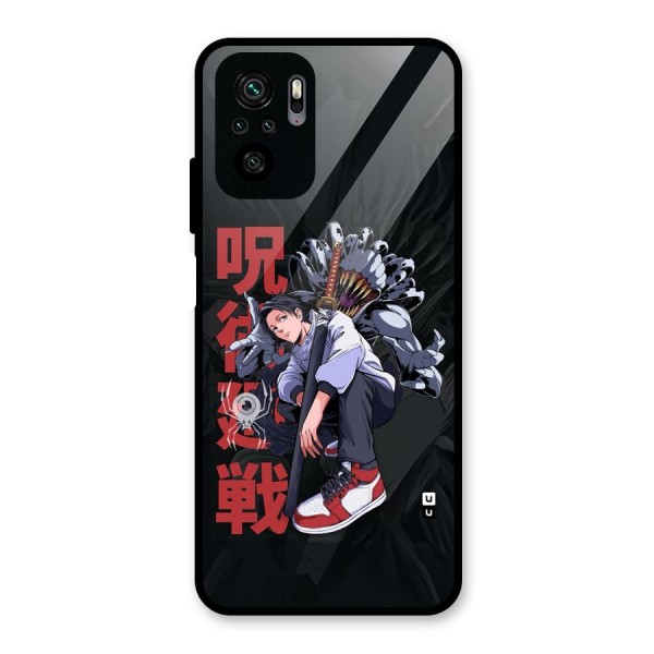 Yuta With Rika Glass Back Case for Redmi Note 10