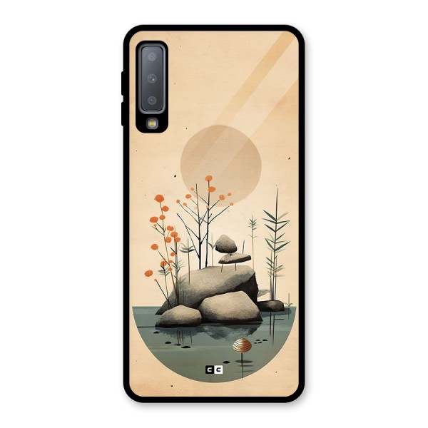 Zen Garden Glass Back Case for Galaxy A7 (2018)