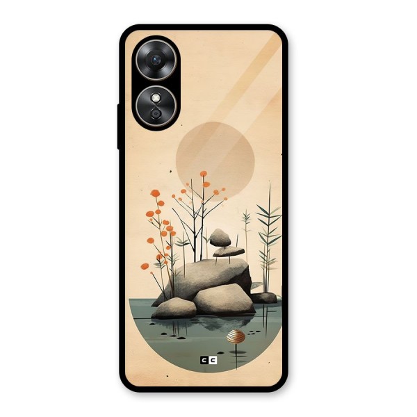 Zen Garden Glass Back Case for Oppo A17