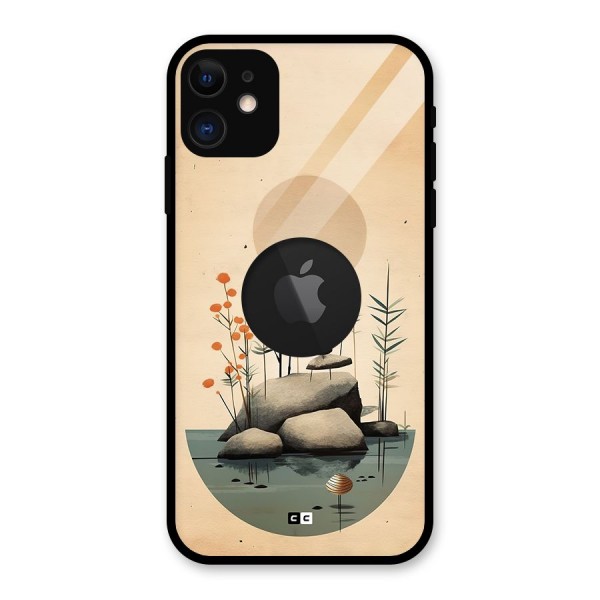 Zen Garden Glass Back Case for iPhone 11 Logo Cut