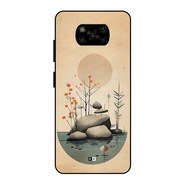 Zen Garden Metal Back Case for Poco X3