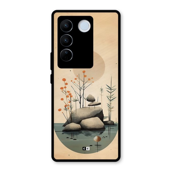 Zen Garden Metal Back Case for Vivo V27 Pro