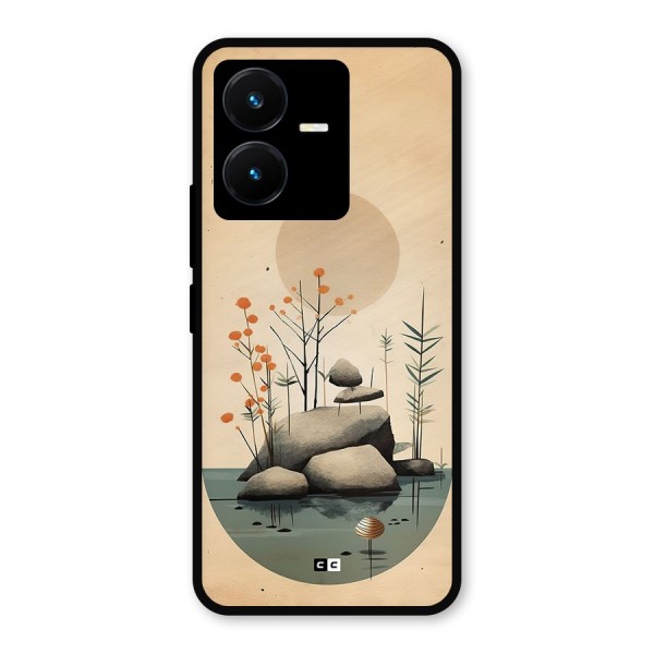 Zen Garden Metal Back Case for Vivo Y22s