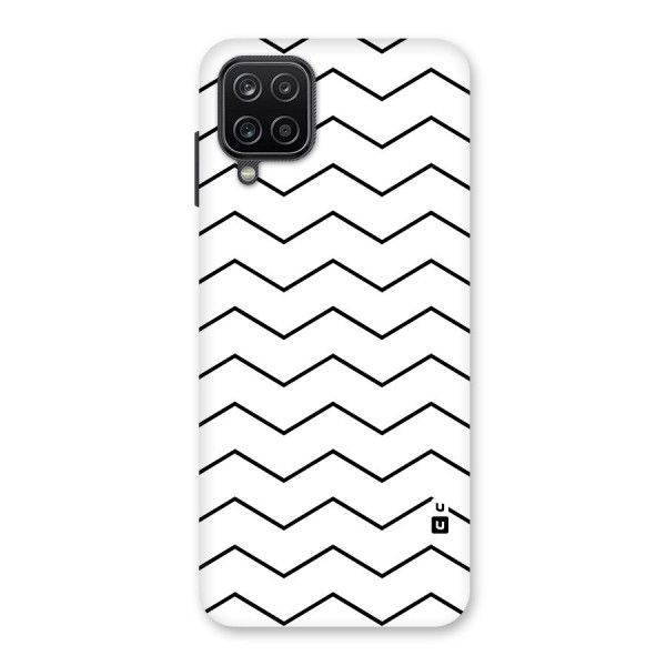 ZigZag Simple Classic Lines Glass Back Case for Galaxy A12