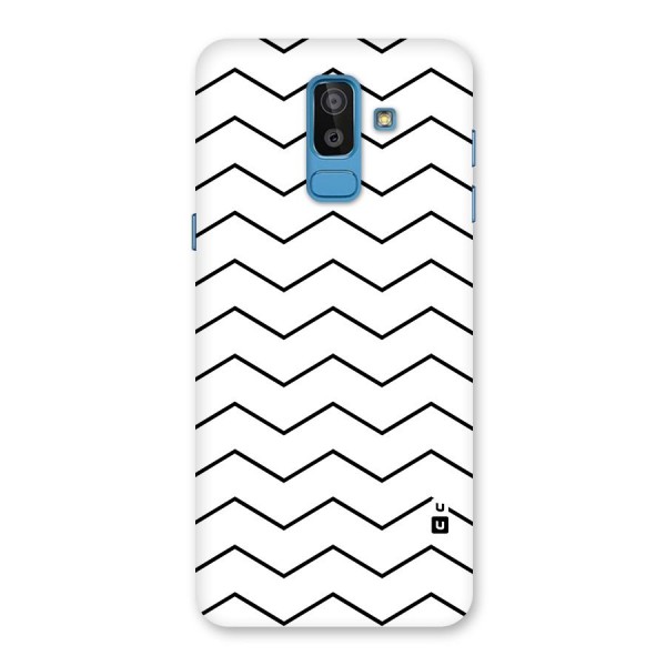 ZigZag Simple Classic Lines Glass Back Case for Galaxy J8