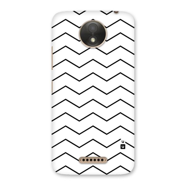 ZigZag Simple Classic Lines Back Case for Moto C Plus