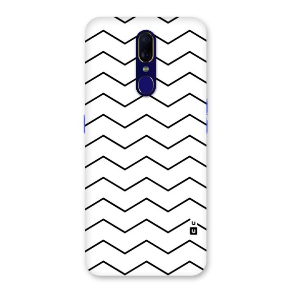 ZigZag Simple Classic Lines Glass Back Case for Oppo F11