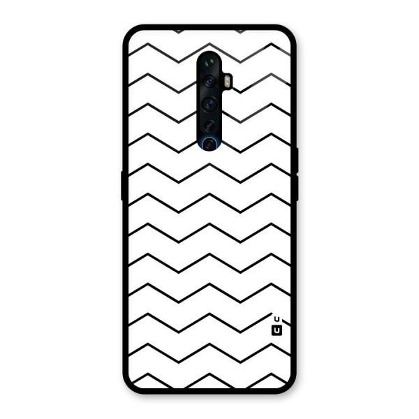 ZigZag Simple Classic Lines Glass Back Case for Oppo Reno2 Z