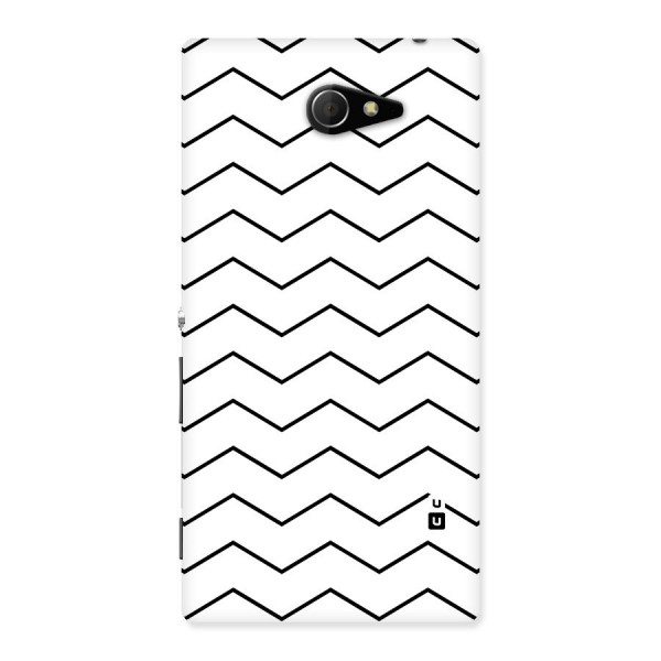 ZigZag Simple Classic Lines Back Case for Sony Xperia M2