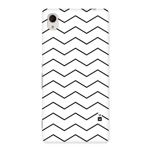 ZigZag Simple Classic Lines Back Case for Sony Xperia M4