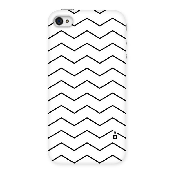 ZigZag Simple Classic Lines Back Case for iPhone 4 4s