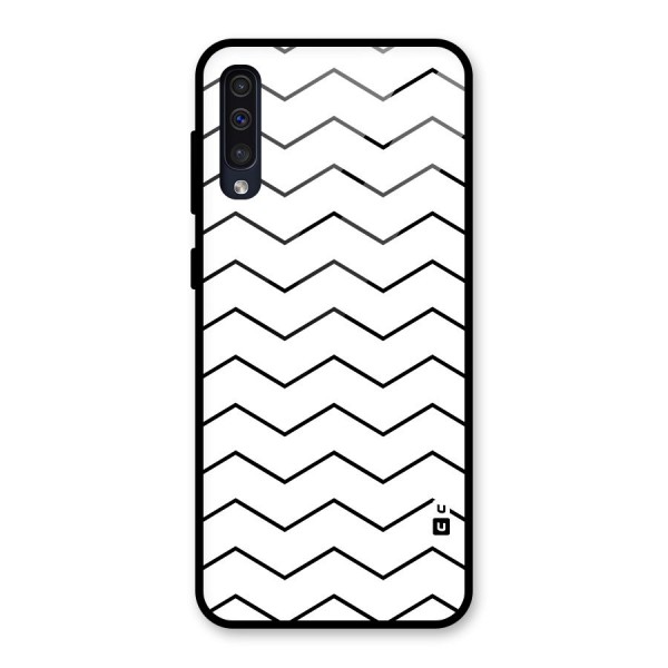 ZigZag Simple Classic Lines Glass Back Case for Galaxy A50s