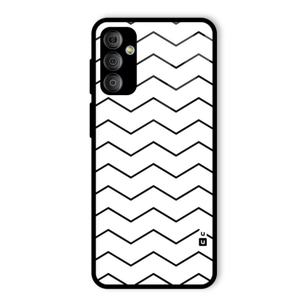 ZigZag Simple Classic Lines Glass Back Case for Galaxy F23