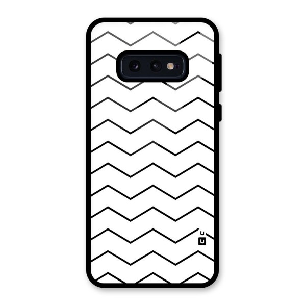 ZigZag Simple Classic Lines Glass Back Case for Galaxy S10e