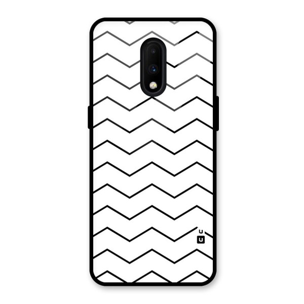 ZigZag Simple Classic Lines Glass Back Case for OnePlus 7