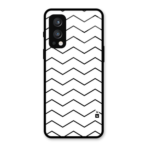 ZigZag Simple Classic Lines Glass Back Case for OnePlus Nord 2 5G