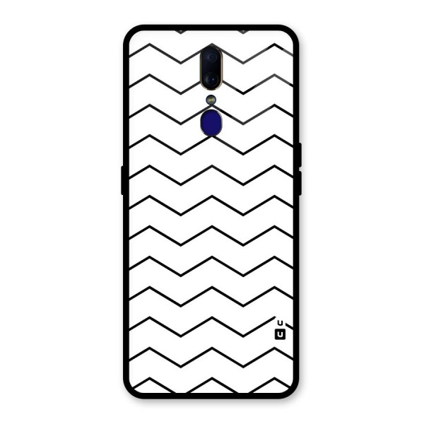 ZigZag Simple Classic Lines Glass Back Case for Oppo F11