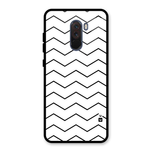 ZigZag Simple Classic Lines Glass Back Case for Poco F1