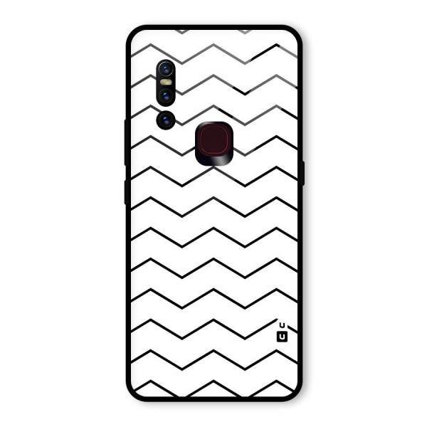 ZigZag Simple Classic Lines Glass Back Case for Vivo V15