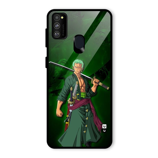 Zoro Ready Glass Back Case for Galaxy M21