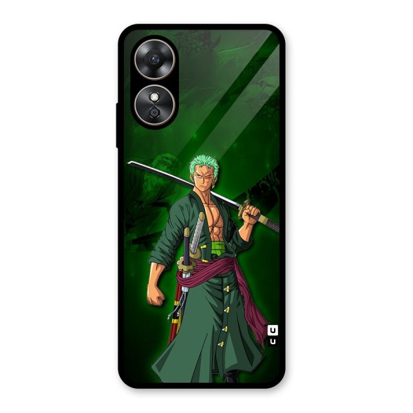 Zoro Ready Glass Back Case for Oppo A17