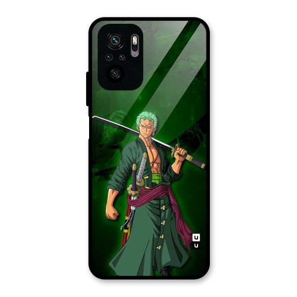 Zoro Ready Glass Back Case for Redmi Note 10