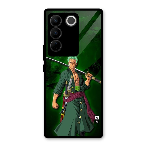 Zoro Ready Glass Back Case for Vivo V27 Pro