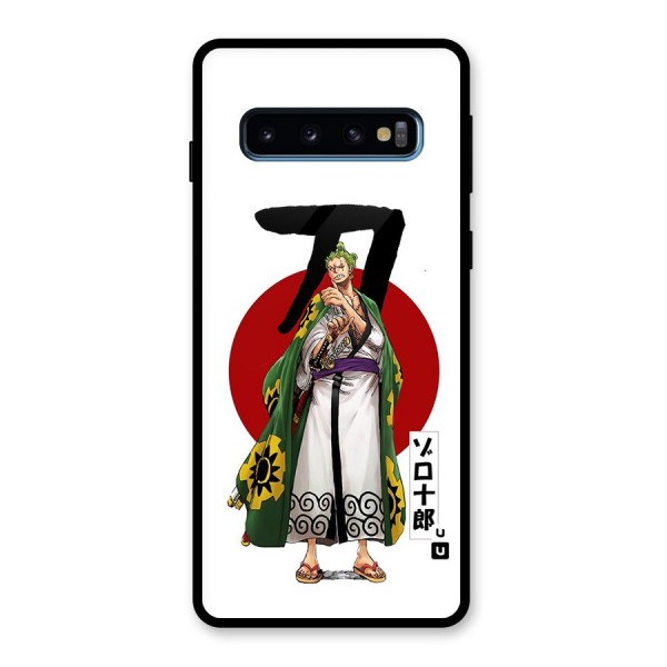 Zoro Stance Glass Back Case for Galaxy S10