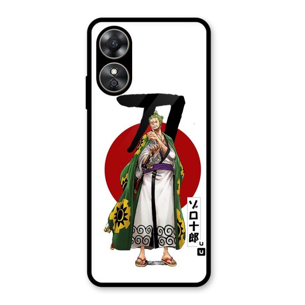 Zoro Stance Glass Back Case for Oppo A17