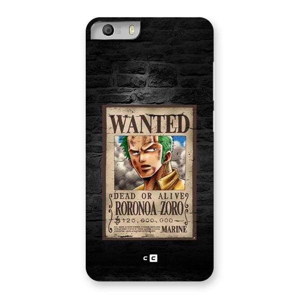 Zoro Wanted Back Case for Canvas Knight 2