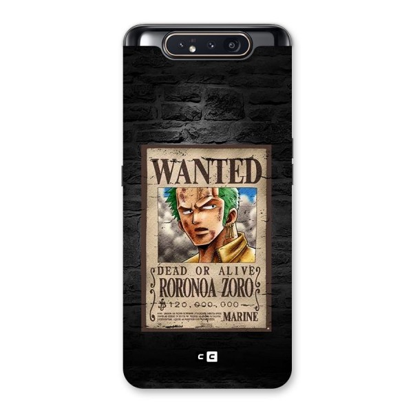 Zoro Wanted Back Case for Galaxy A80