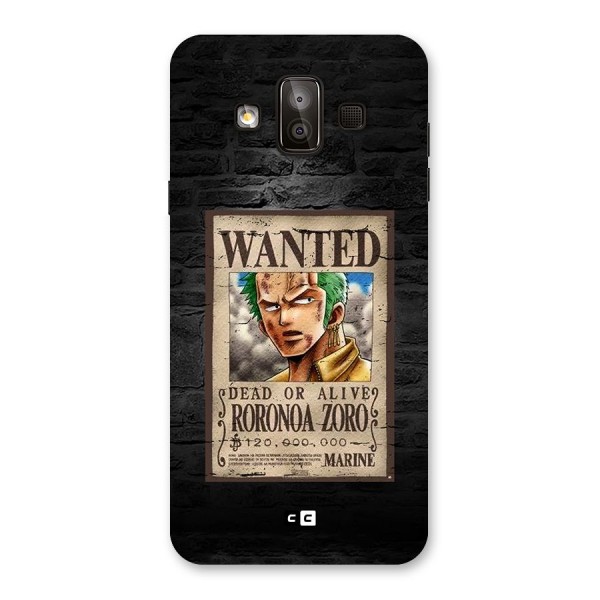 Zoro Wanted Back Case for Galaxy J7 Duo