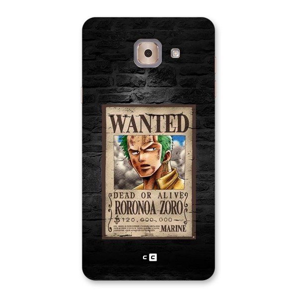 Zoro Wanted Back Case for Galaxy J7 Max