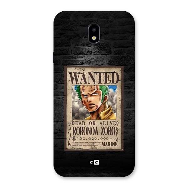 Zoro Wanted Back Case for Galaxy J7 Pro