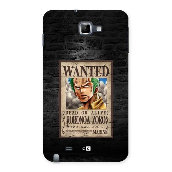 Zoro Wanted Back Case for Galaxy Note