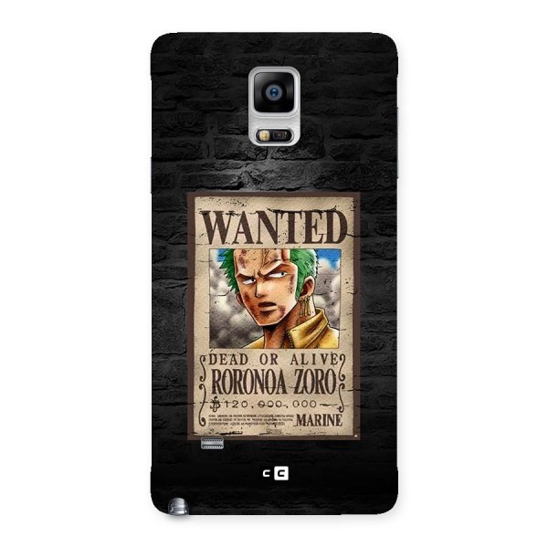 Zoro Wanted Back Case for Galaxy Note 4