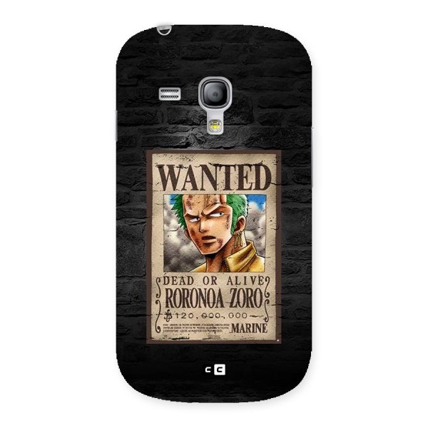 Zoro Wanted Back Case for Galaxy S3 Mini