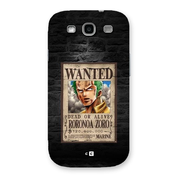 Zoro Wanted Back Case for Galaxy S3 Neo