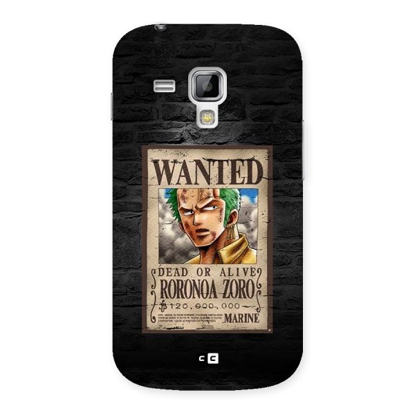 Zoro Wanted Back Case for Galaxy S Duos