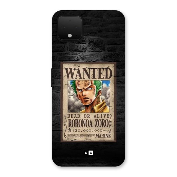 Zoro Wanted Back Case for Google Pixel 4 XL