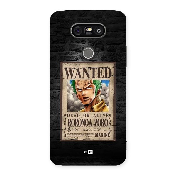 Zoro Wanted Back Case for LG G5