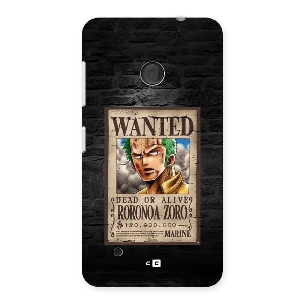 Zoro Wanted Back Case for Lumia 530