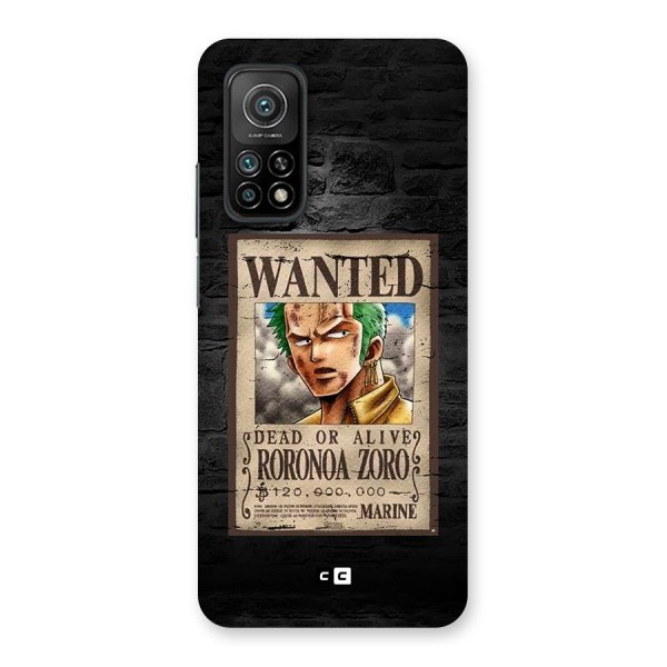 Zoro Wanted Back Case for Mi 10T 5G