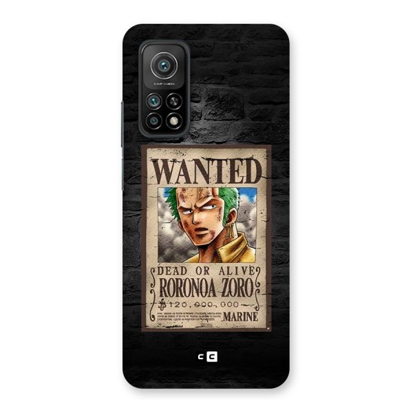 Zoro Wanted Back Case for Mi 10T Pro 5G