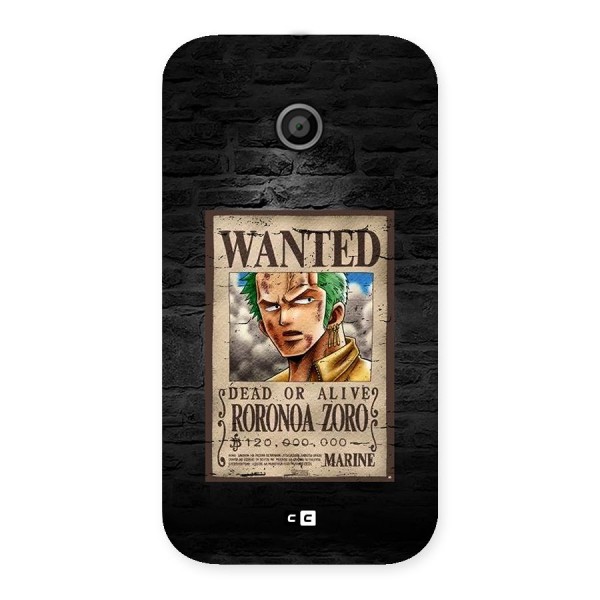 Zoro Wanted Back Case for Moto E