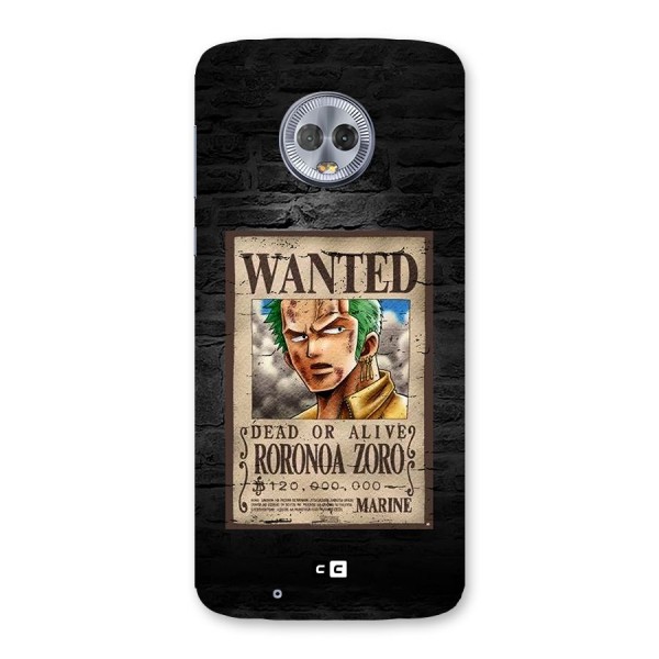 Zoro Wanted Back Case for Moto G6