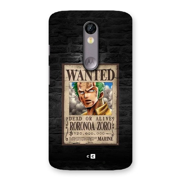 Zoro Wanted Back Case for Moto X Force